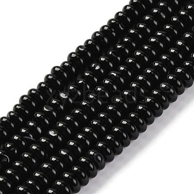 Natural Black Agate(Dyed & Heated) Beads Strands G-G177-F01-03-1