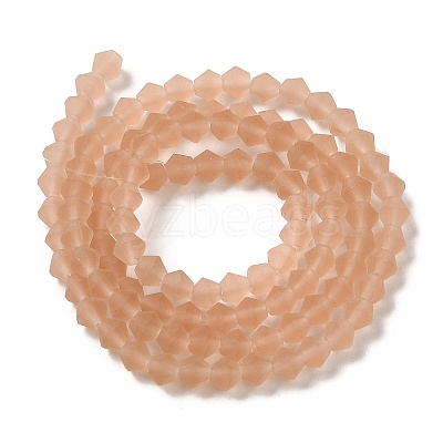 Imitate Austrian Crystal Frosted Glass Beads Strands GLAA-F029-TM4mm-B12-1