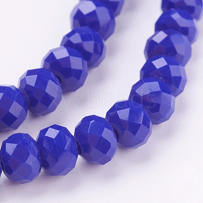 Imitation Jade Glass Bead Strands GLAA-F001-6x4mm-01-1
