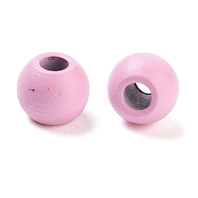 Spray Painted 202 Stainless Steel Beads STAS-G340-01B-1
