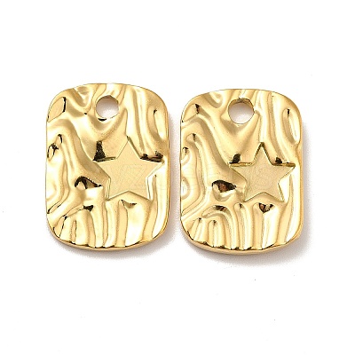 Ion Plating(IP) 304 Stainless Steel Pendant Cabochon Settings STAS-E176-16G-1