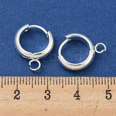 201 Stainless Steel Huggie Hoop Earring Findings STAS-P283-01V-S-1