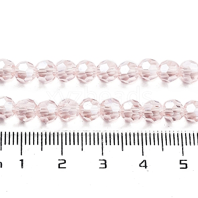 Electroplate Transparent Glass Beads Strands EGLA-A035-T6mm-A20-1