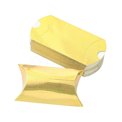 20Pcs Laser Cardboard Paper Pillow Candy Packing Boxes CON-YW0001-94H-1