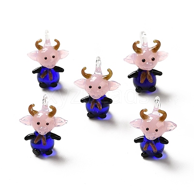 Handmade Lampwork Pendants LAMP-TAG0001-02B-1