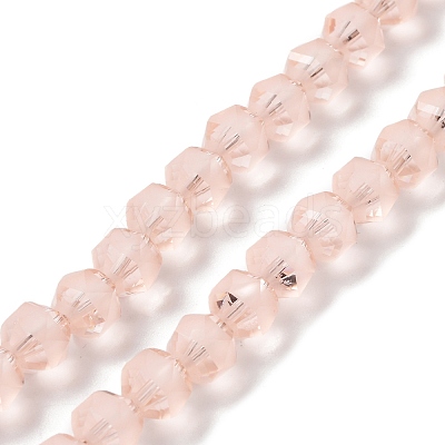 Electroplate Transparent Glass Beads Strands EGLA-I018-FA09-1