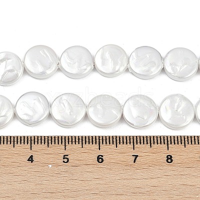 Electroplate Porcelain Imitation Pearl Beads Strands BSHE-Z009-02B-1