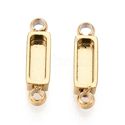 304 Stainless Steel Connector Cabochon Settings STAS-N115-32G-1