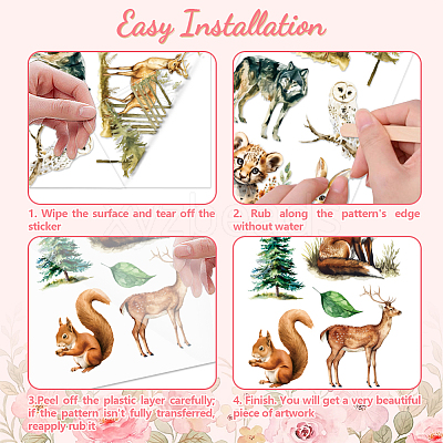3 Sheets 3 Styles PVC Waterproof Decorative Stickers DIY-WH0404-070-1