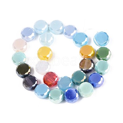 Electroplate Glass Beads Strands EGLA-N022-03A-A09-1