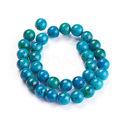 Synthetic Chrysocolla Beads Strands G-F647-02-A-01-1