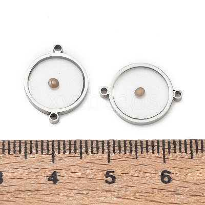 304 Stainless Steel & Mustard Seed Connector Charms SA-CBA5608-04P-1