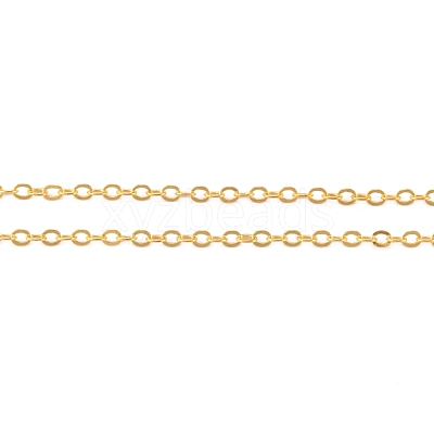 Brass Flat Oval Cable Chains CH030-G-1