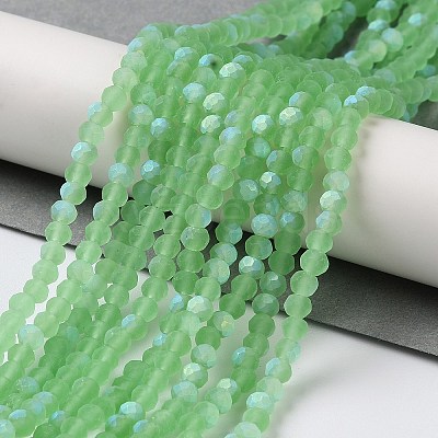 Imitation Jade Glass Beads Strands EGLA-A034-T3mm-MB09-1