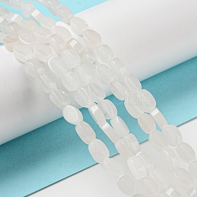 Natural White Jade Beads Strands G-M420-H15-03-1