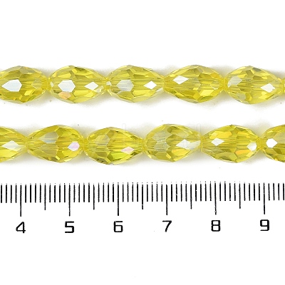 Transparent Electroplate Glass Beads Strands EGLA-N013-T6mm-B26-1