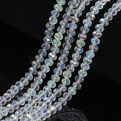 Electroplate Glass Beads Strands EGLA-A034-T2mm-L19-1