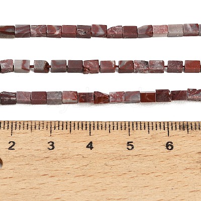 Natural Red Rainbow Jasper Beads Strands GG-CBA2498-B01-01-1
