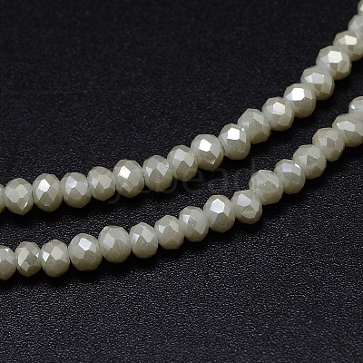 Faceted Rondelle Full Rainbow Plated Electroplate Glass Beads Strands X-EGLA-M004-2mm-A17-1