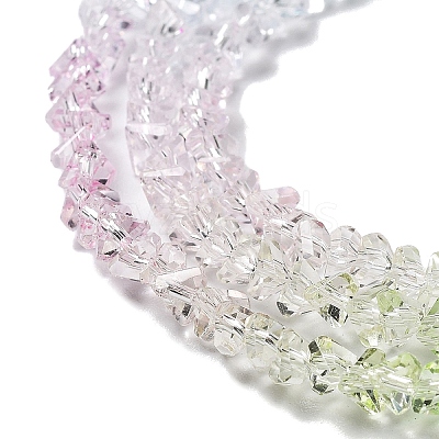 Transparent Glass Bead Strands GLAA-H023-03J-1