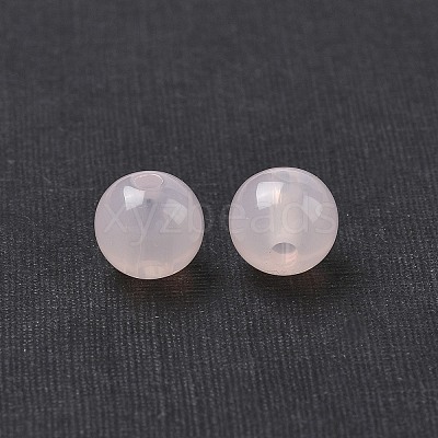 Imitation Jade Acrylic Beads X-SACR-S188-08mm-09-1