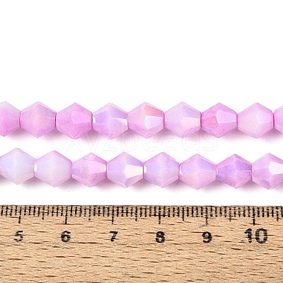 Anti-Tarnish Electroplate Glass Beads Strands GLAA-T025-8mm-13I-1