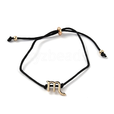 Adjustable Polyester Cord Slider Bracelets BJEW-H540-A06-G-1