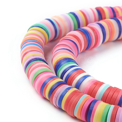 Handmade Polymer Clay Bead Spacers X-CLAY-R067-8.0mm-M1-1