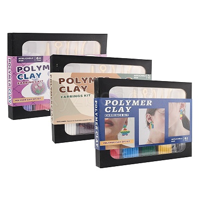 DIY Polymer Clay Dangle Earring Making Kits DIY-YWC0005-05A-1