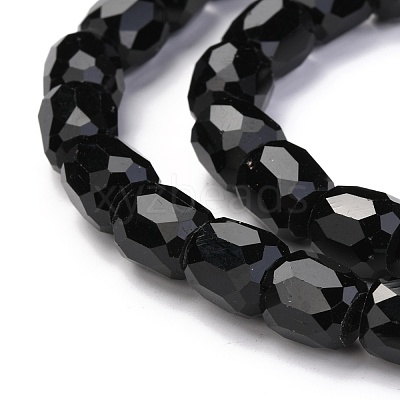 Electroplate Opaque Glass Beads GLAA-F108-10B-09-1