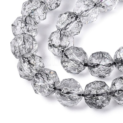 Crackle Transparent Glass Beads Strands GLAA-N063-10mm-02-1