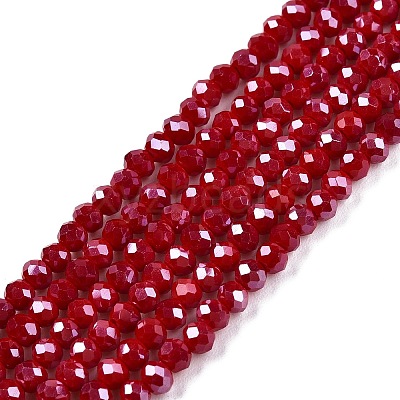 Electroplate Glass Beads Strands EGLA-A044-P2mm-A02-1