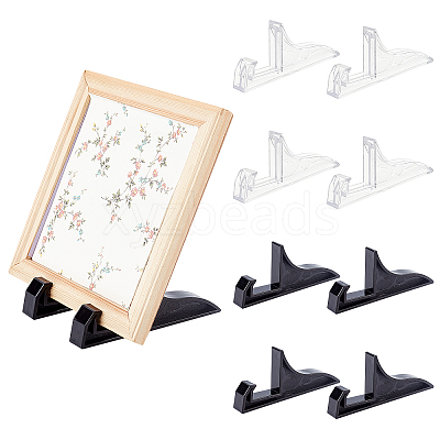 Wholesale PandaHall Elite 20Pcs 2 Colors Plastic Photo Frame Display Stands  