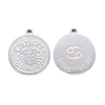Non-Tarnish 201 Stainless Steel Pendants STAS-R106-12-1
