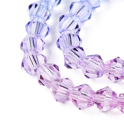Gradient Color Baking Paint Glass Bead Strands DGLA-A039-T4mm-A019-1