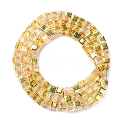 Electroplate Glass Beads Strands EGLA-H108-01A-AB06-1