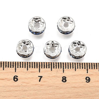 Brass Grade A Rhinestone Spacer Beads RB-A004-3-1