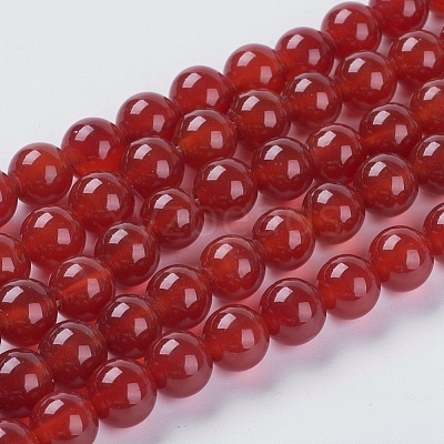 Natural Carnelian Beads Strands G-GSR8MM060-2-1