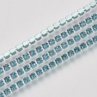 Electrophoresis Brass Rhinestone Strass Chains X1-CHC-Q009-SS6.5-B05-1