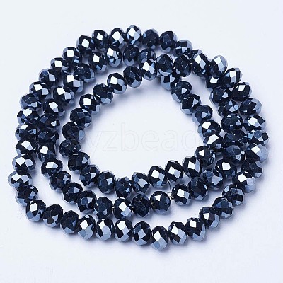 Electroplate Glass Beads Strands EGLA-A044-P4mm-A18-1