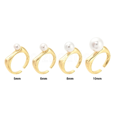 Rack Plating Brass Open Cuff Ring Settings KK-Z071-32G-1