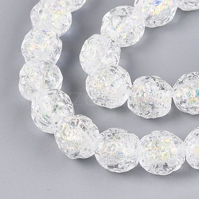 Handmade Foil Glass Beads Strands FOIL-Q002-05K-1