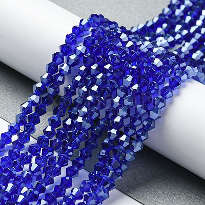 Transparent Electroplate Glass Beads Strands LS-EGLA-A039-T3mm-A06-1
