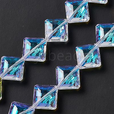 Faceted Glass Beads Strands EGLA-E030-01C-1