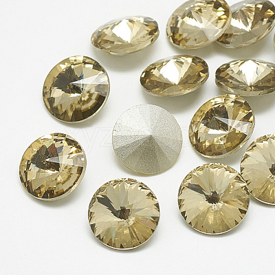 Pointed Back Glass Rhinestone Cabochons RGLA-T086-8mm-04-1
