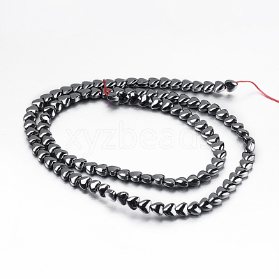 Non-magnetic Synthetic Hematite Beads Strands G-P341-38-4mm-1