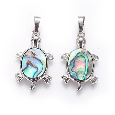 Abalone Shell/Paua Shell Pendants SSHEL-L008-62A-1
