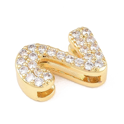 Brass Micro Pave Cubic Zirconia Pendants KK-B167-22G-2-1