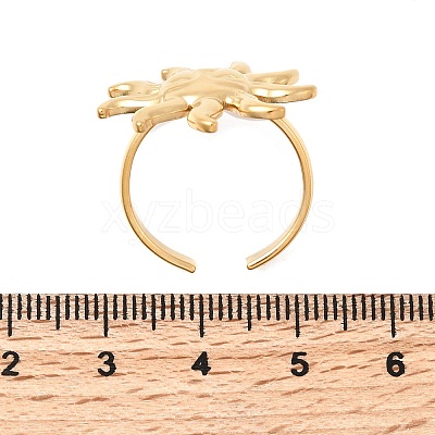 304 Stainless Steel Cuff Rings for Women RJEW-B137-02G-02-1
