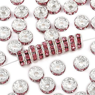 Brass Grade A Rhinestone Spacer Beads RB-A014-Z8mm-23S-1